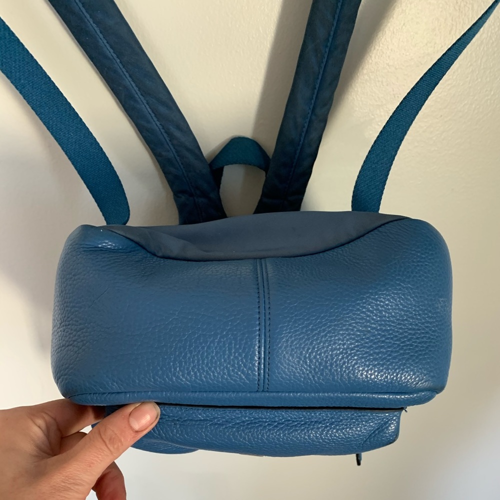 Authentic Coach Blue Pebbled Leather Mini Charlie Backpack - Picture 5 of 12